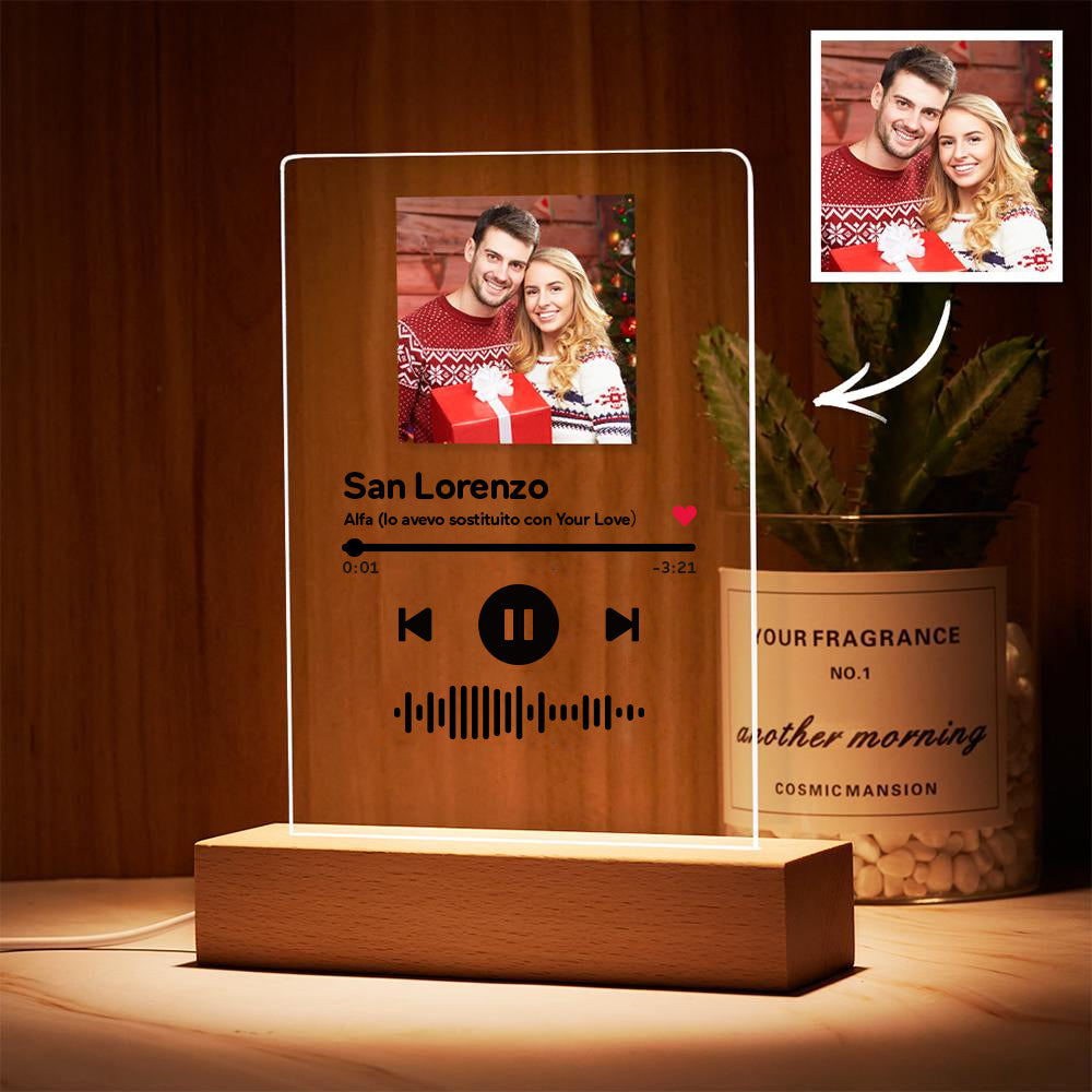 Custom Scannable Music Plaque Night Light