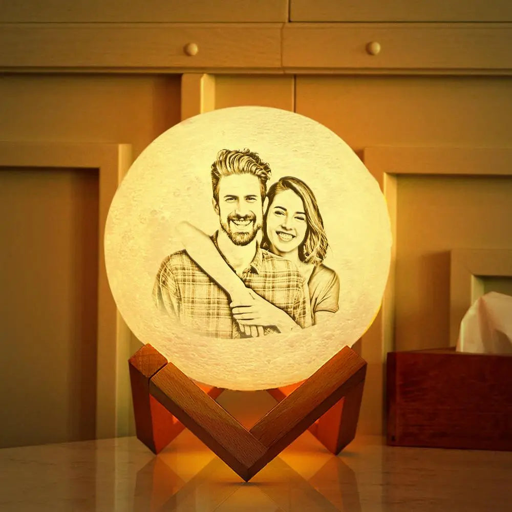 Custom 3D Photo Moon Lamp