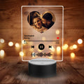Personalized Music Heart Night Light