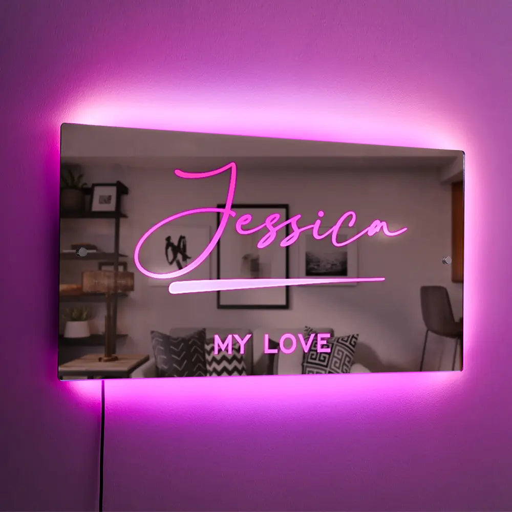 Personalized Name Light Up Mirror