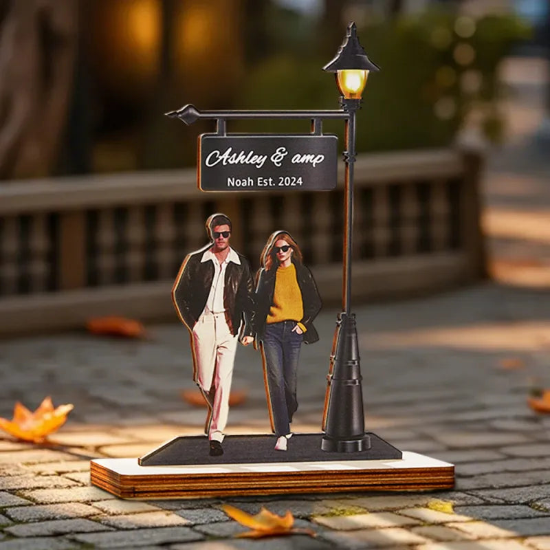 Personalized Couple Wooden Night Light