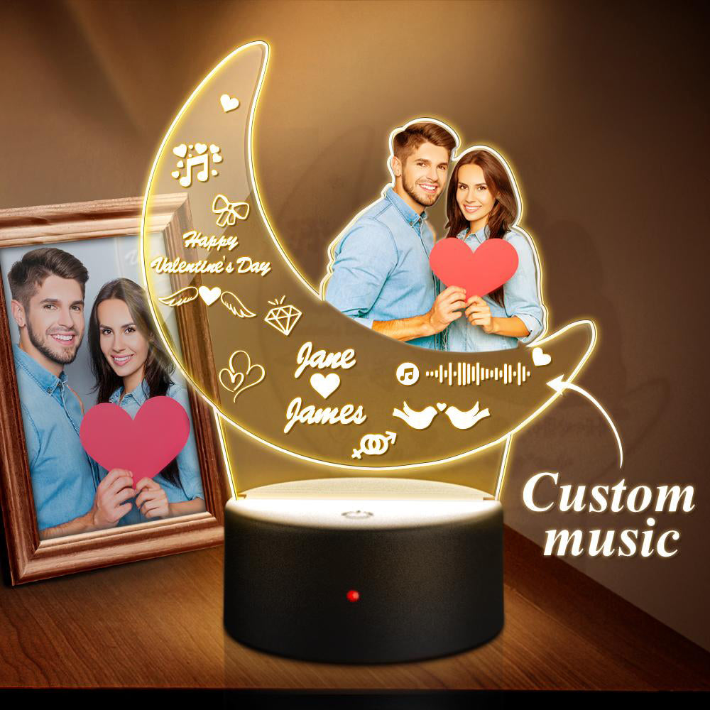 Acrylic Moon Photo Night Light