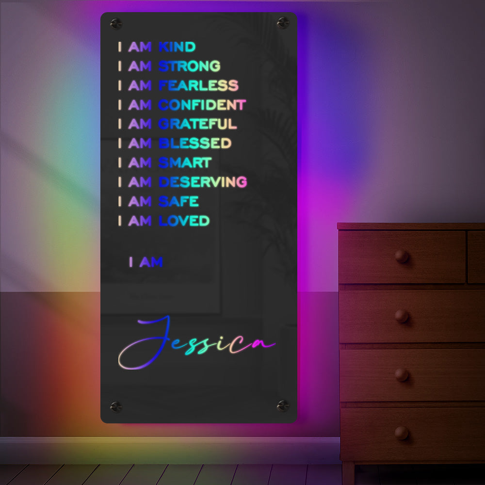 I Am Affirmation Mirror Light