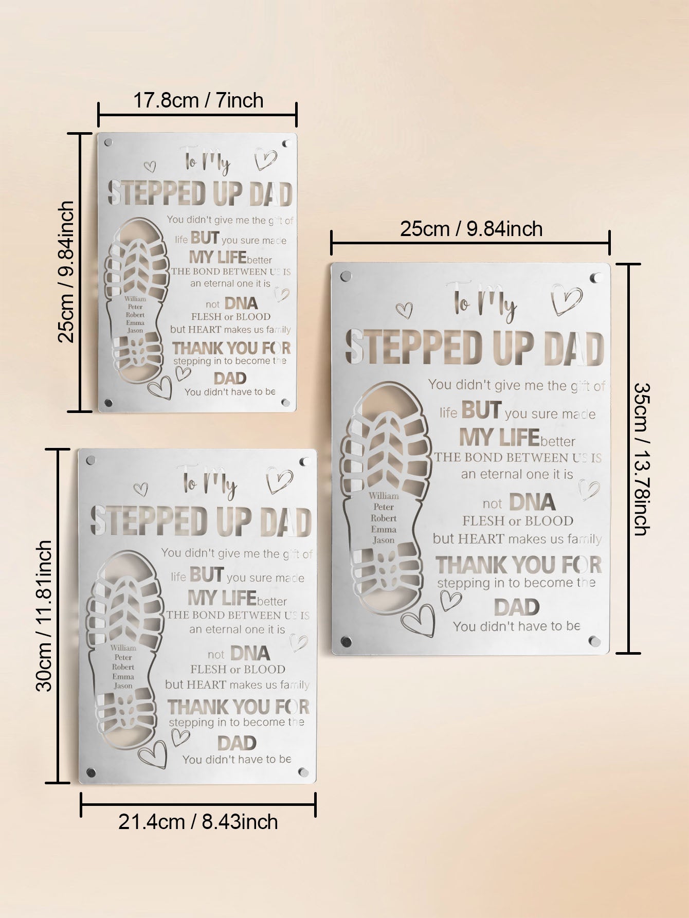 Stepped Up Dad Mirror Light
