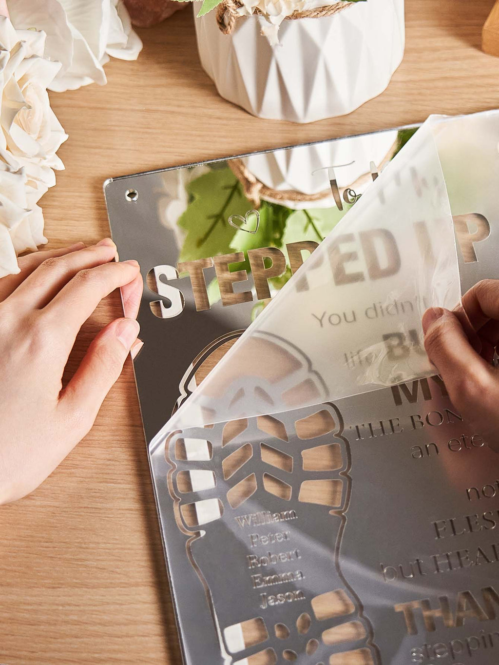 Stepped Up Dad Mirror Light