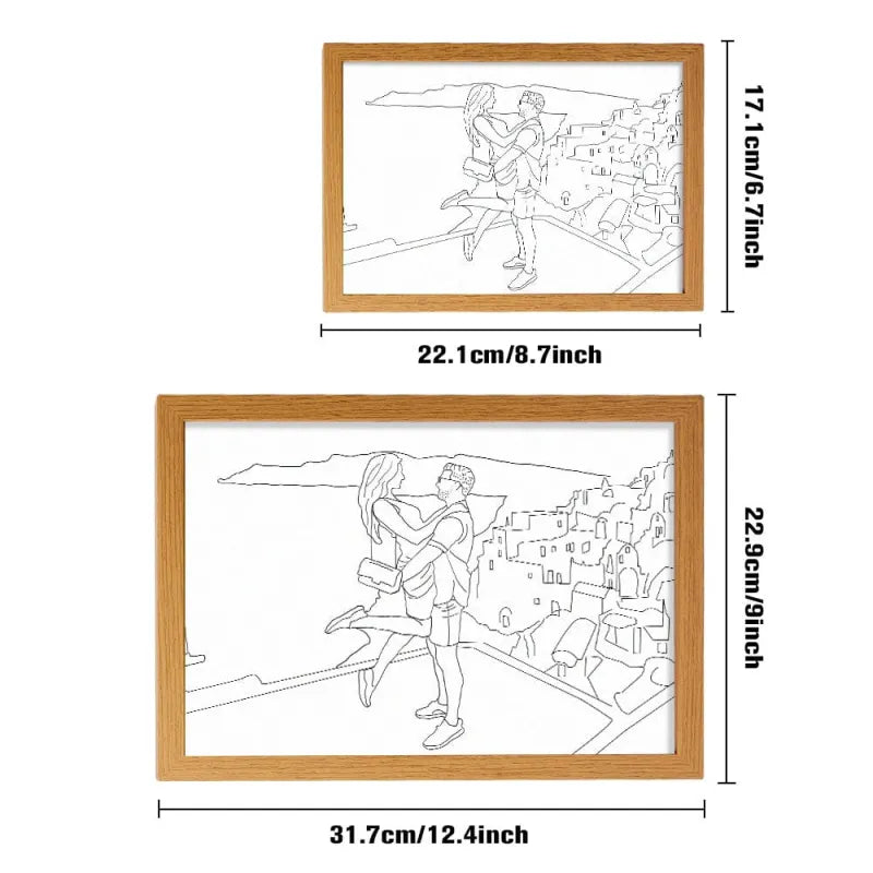 Custom Line Art Photo Lamp