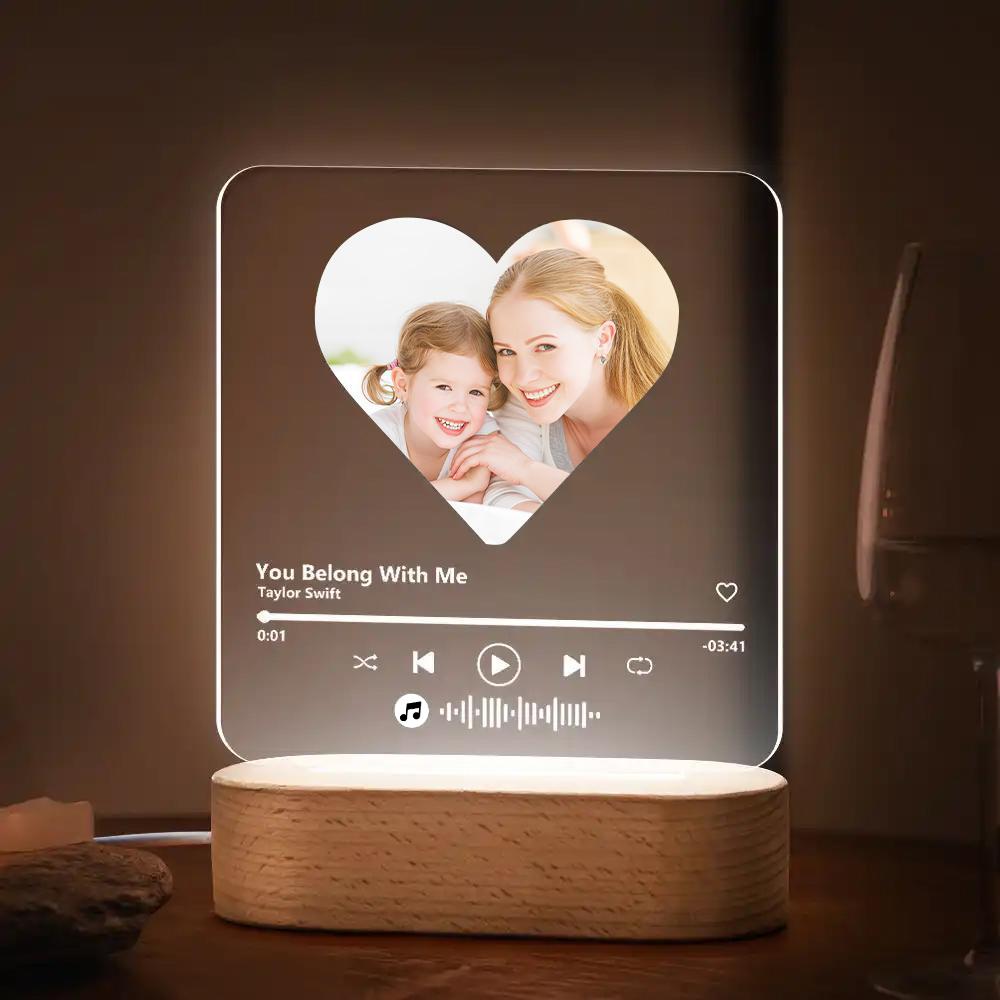 Custom Music Heart Seven Color Night Light