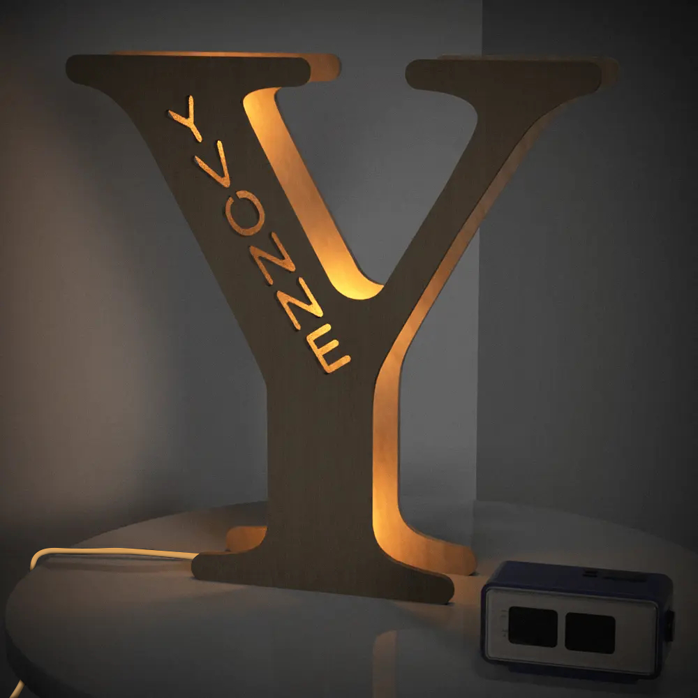 Custom Wooden Letter Night Light