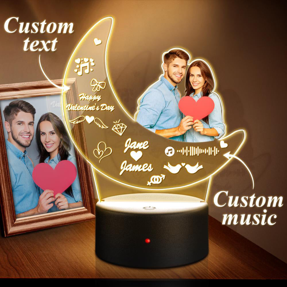 Acrylic Moon Photo Night Light