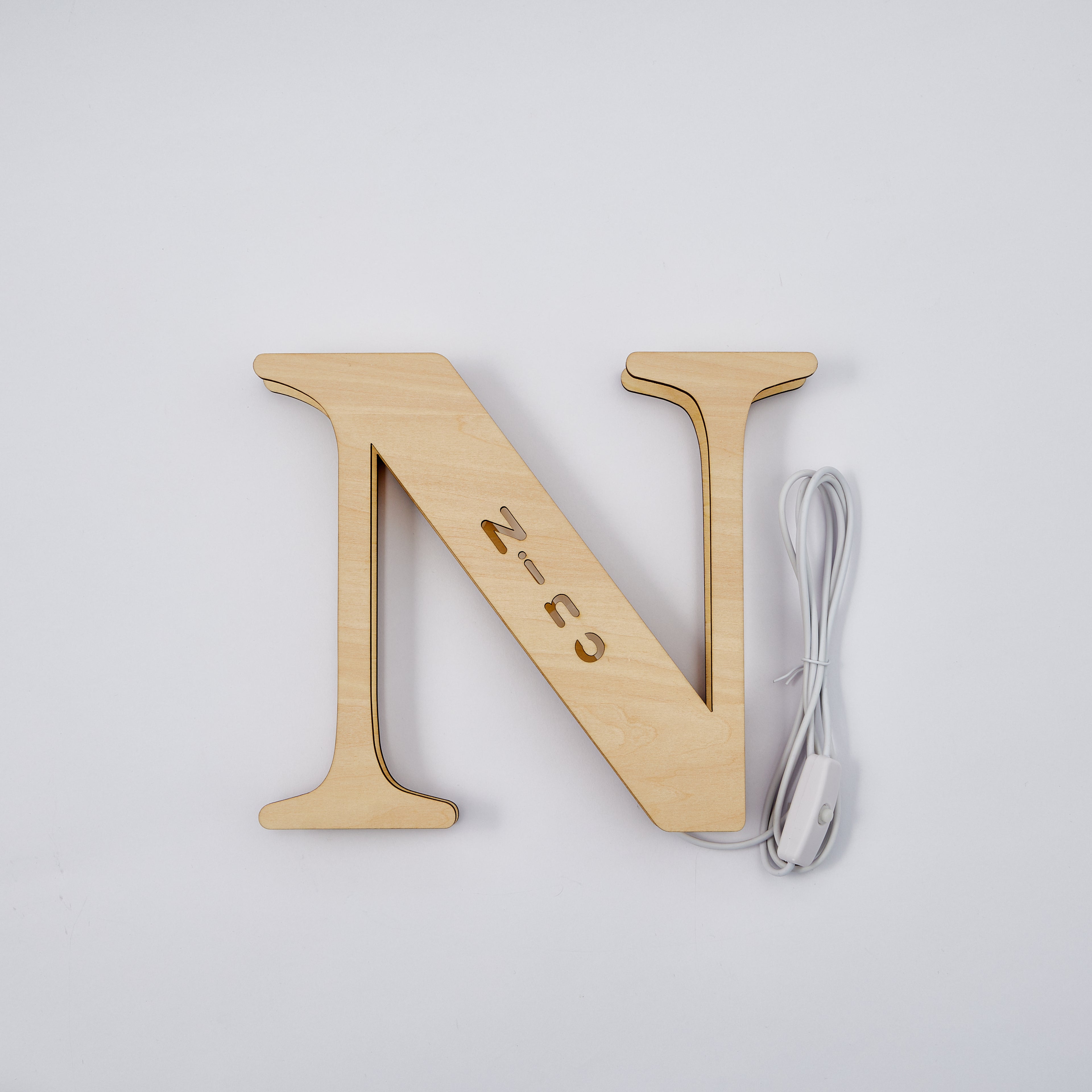Custom Wooden Letter Night Light