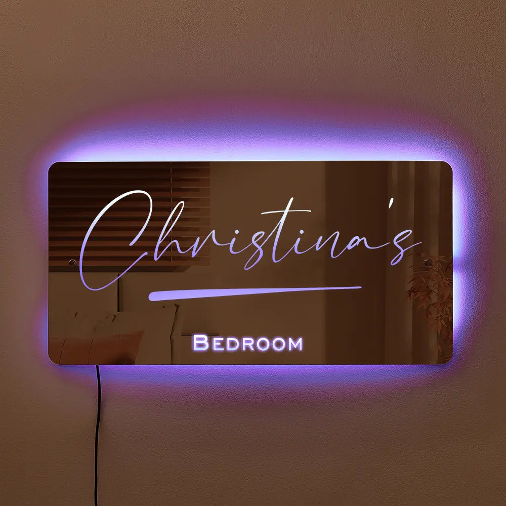 Personalized Name Light Up Mirror