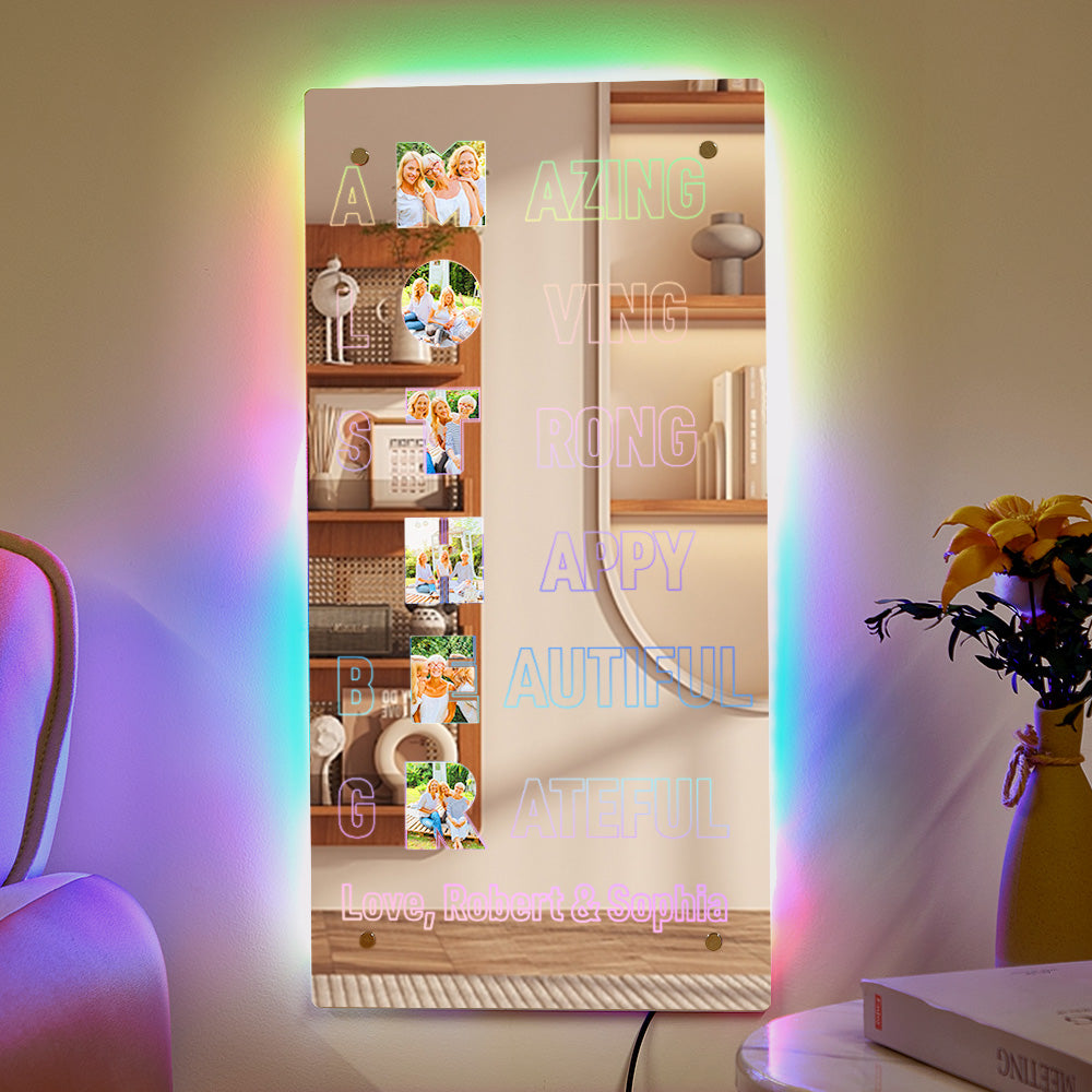 Personalized Photo Mirror Light