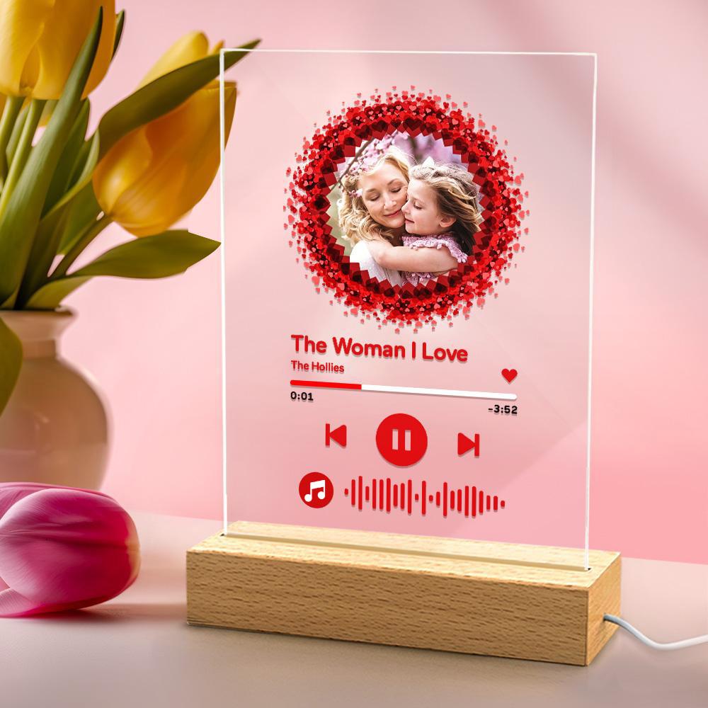 Custom Photo Music Code Night Light
