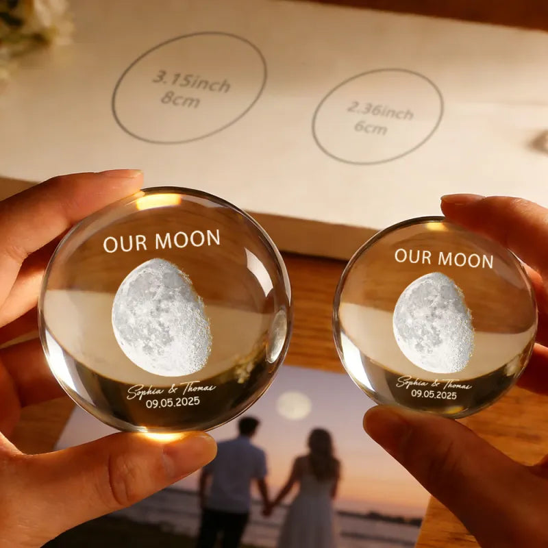Personalized Moon Phase Crystal Night Light
