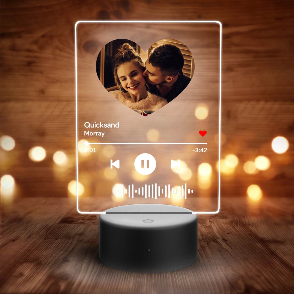 Personalized Music Heart Night Light