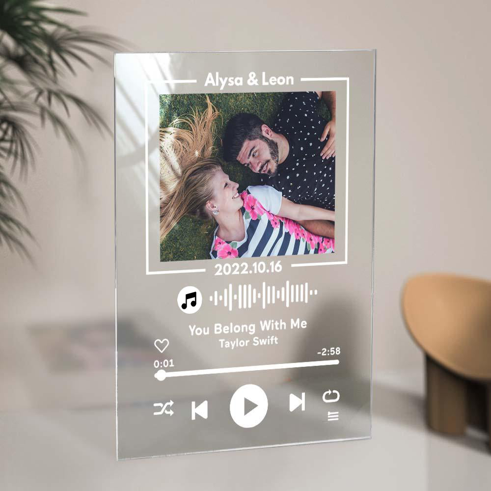 Custom Glass Music Plaque Night Light