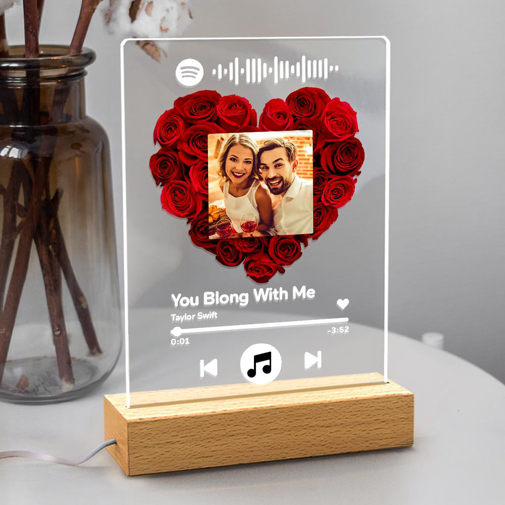 Custom Rose Plaque Night Light