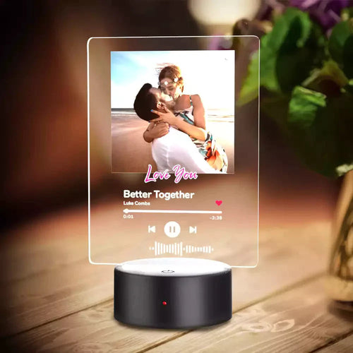 Custom Music Text Night Light