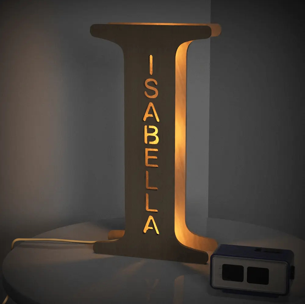 Custom Wooden Alphabet Night Light