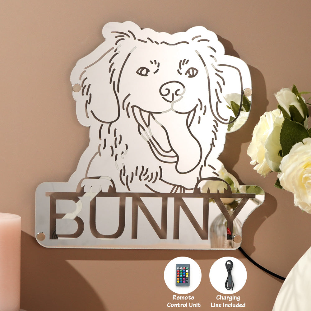 Personalized Pet Photo Mirror Light