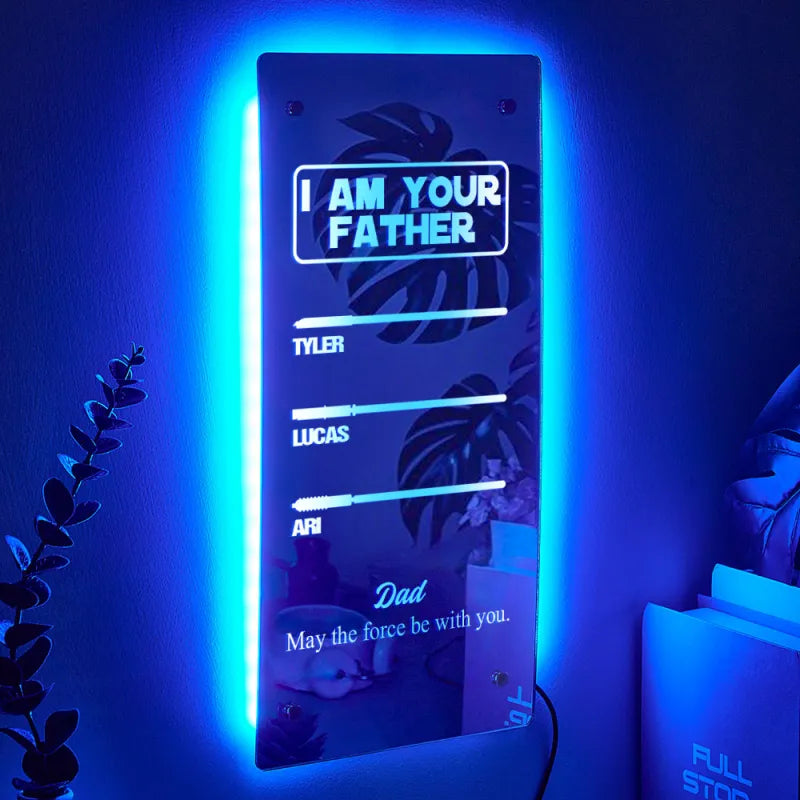 Custom Father Lightsaber Mirror Light