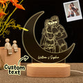 Moon Line Art Portrait Night Light