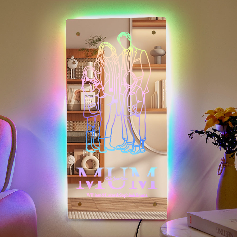 Silhouette Photo Mirror Light