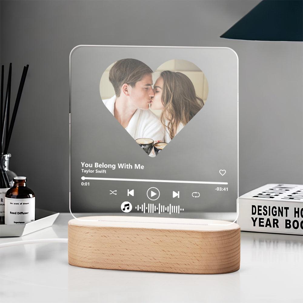 Custom Music Heart Seven Color Night Light