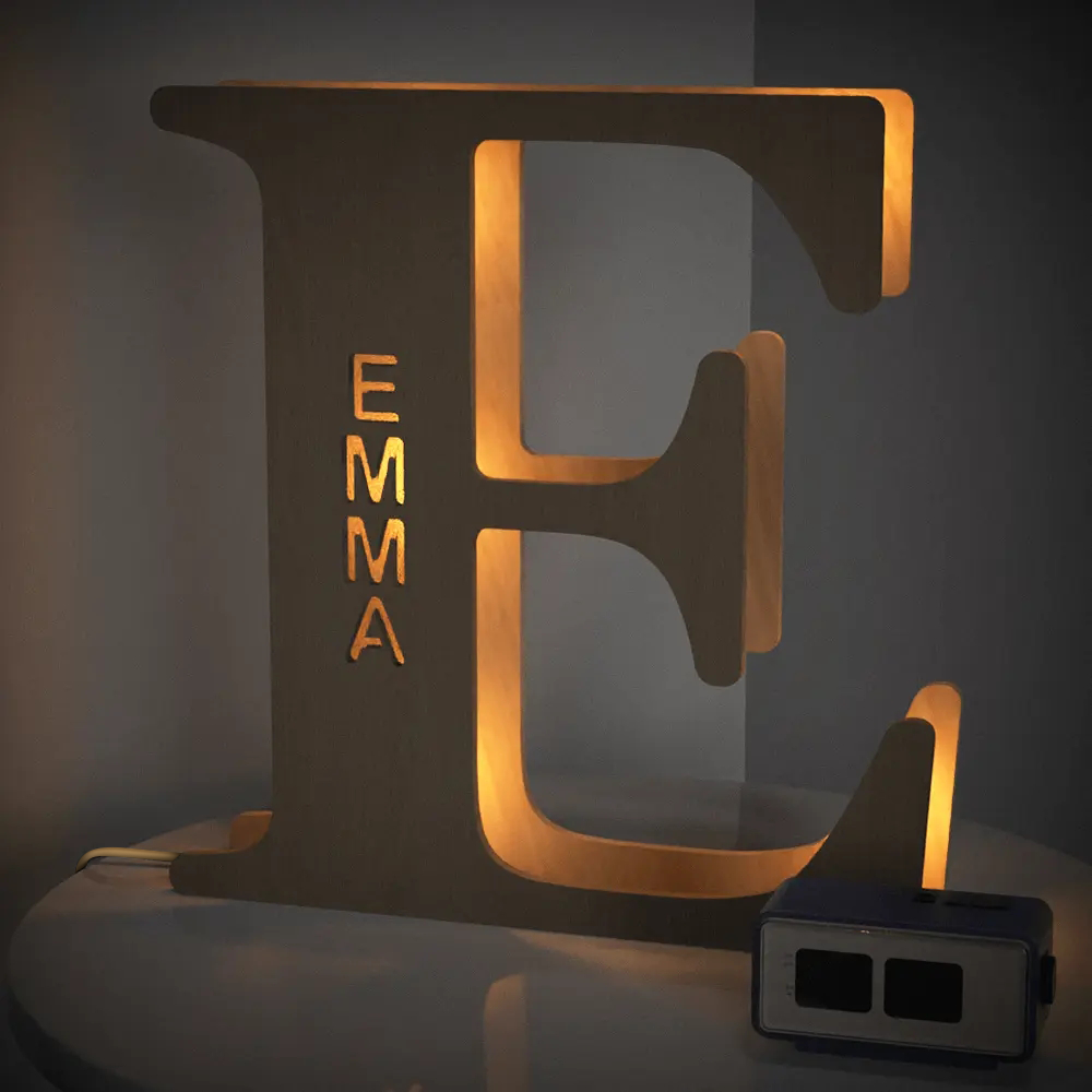 Custom Wooden Alphabet Night Light