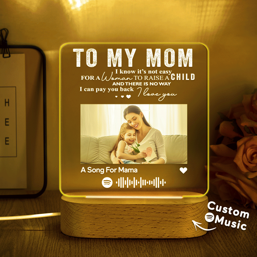 Personalized Music Plaque Photo Night Light