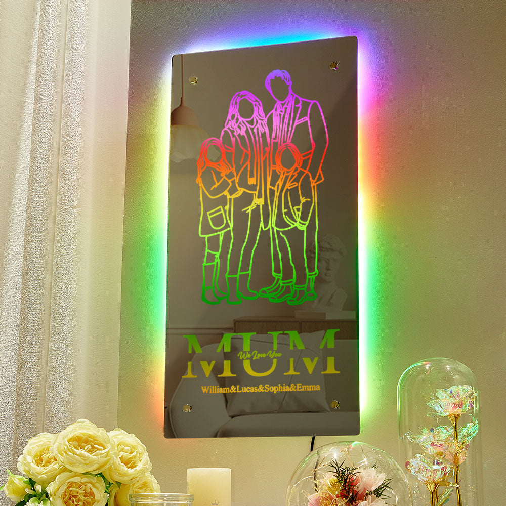 Silhouette Photo Mirror Light