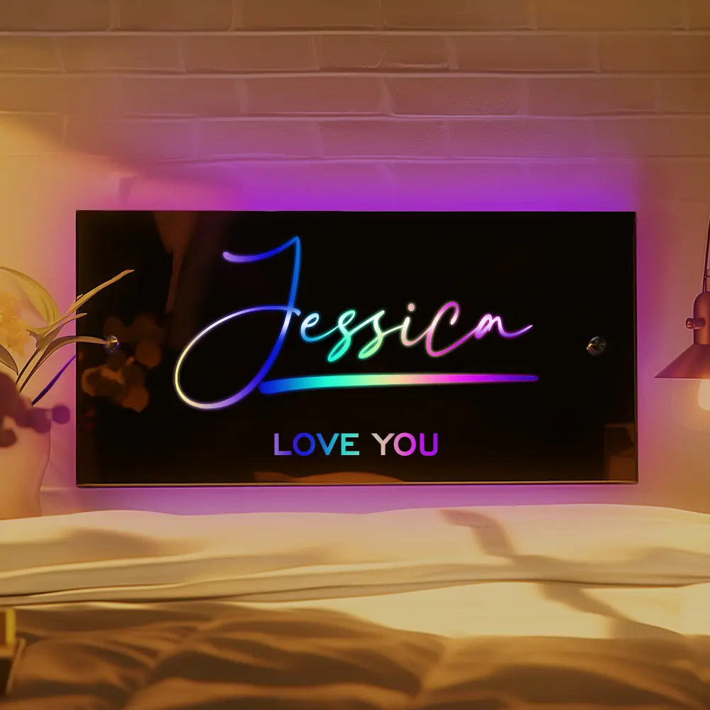 Personalized Name Light Up Mirror