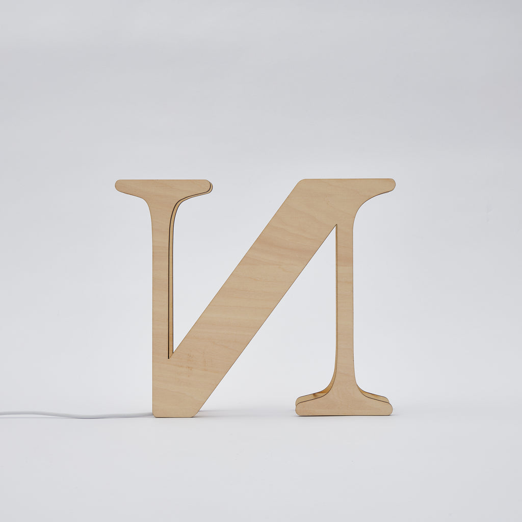 Custom Wooden Alphabet Night Light 19CM