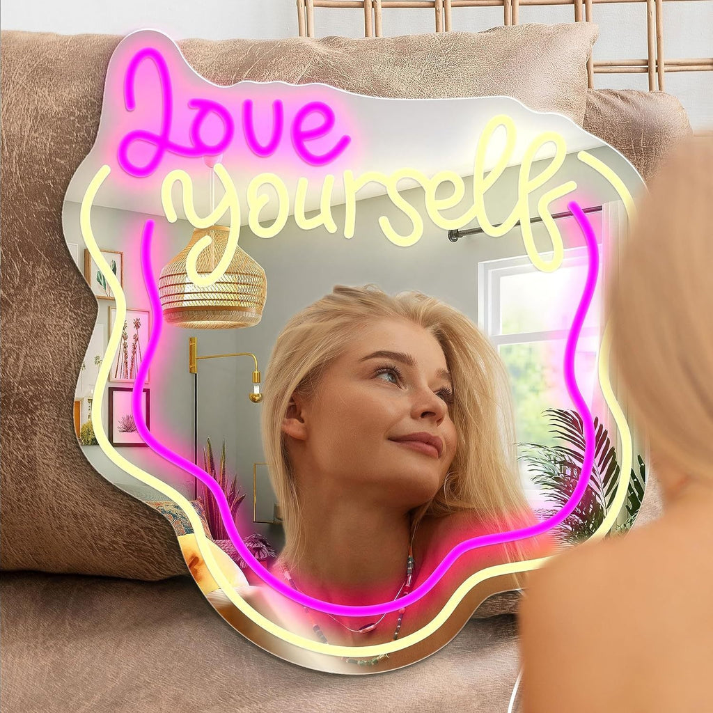 Love Yourself Neon Mirror Light