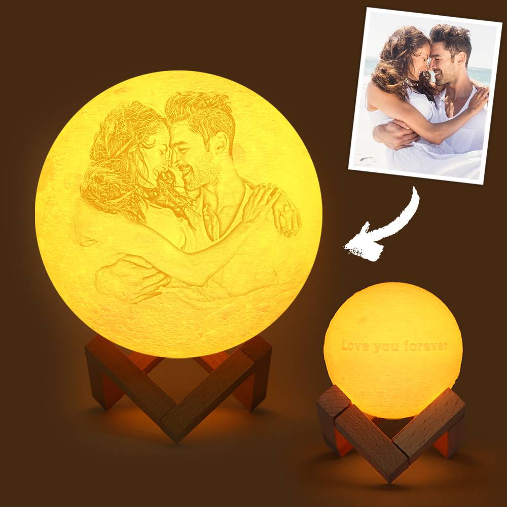 Custom Photo Text Moon Night Light