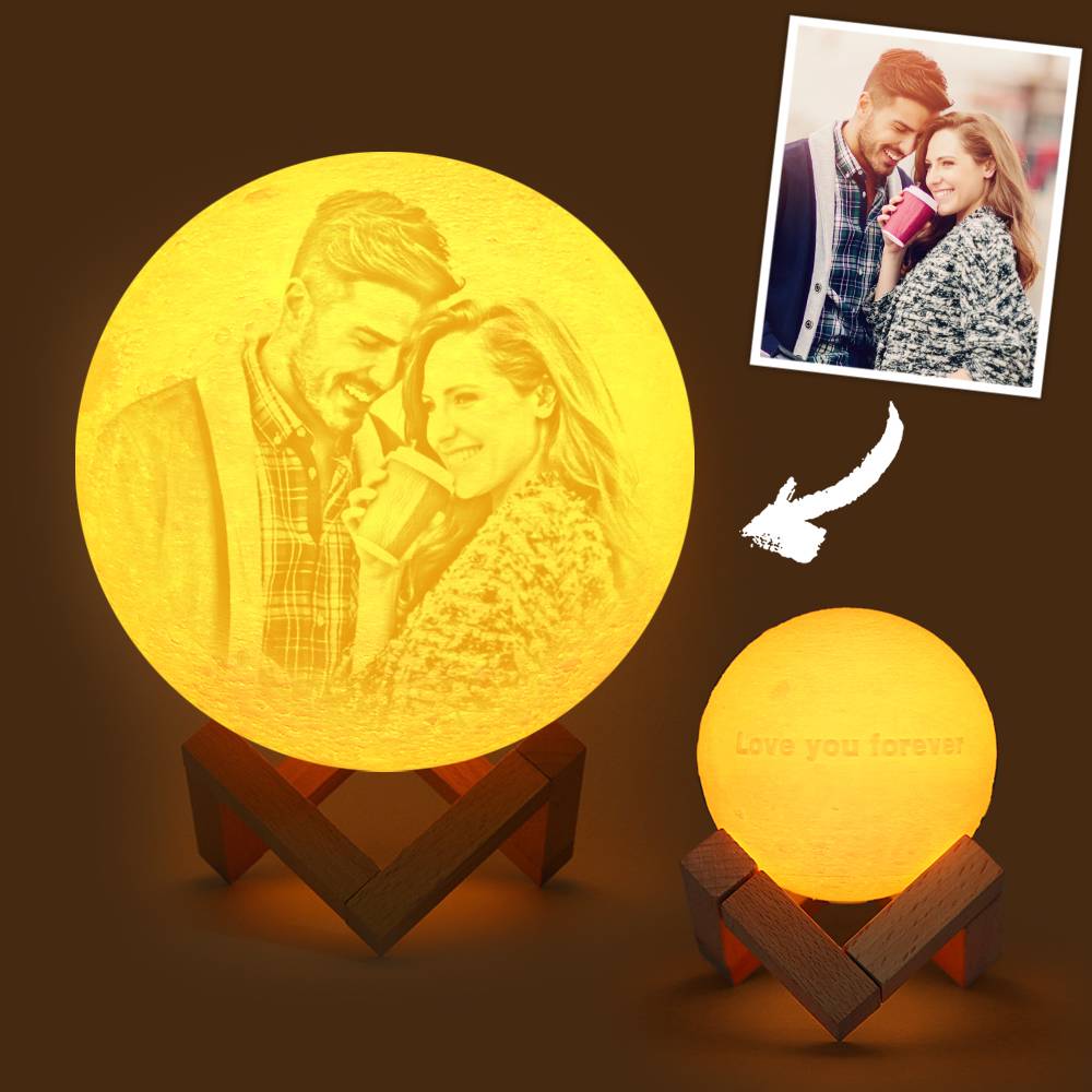 Custom Photo Text Moon Night Light