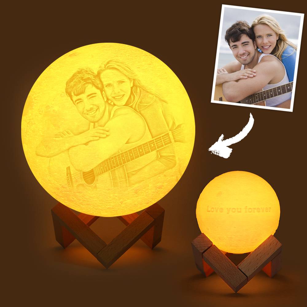 Custom Photo Text Moon Night Light