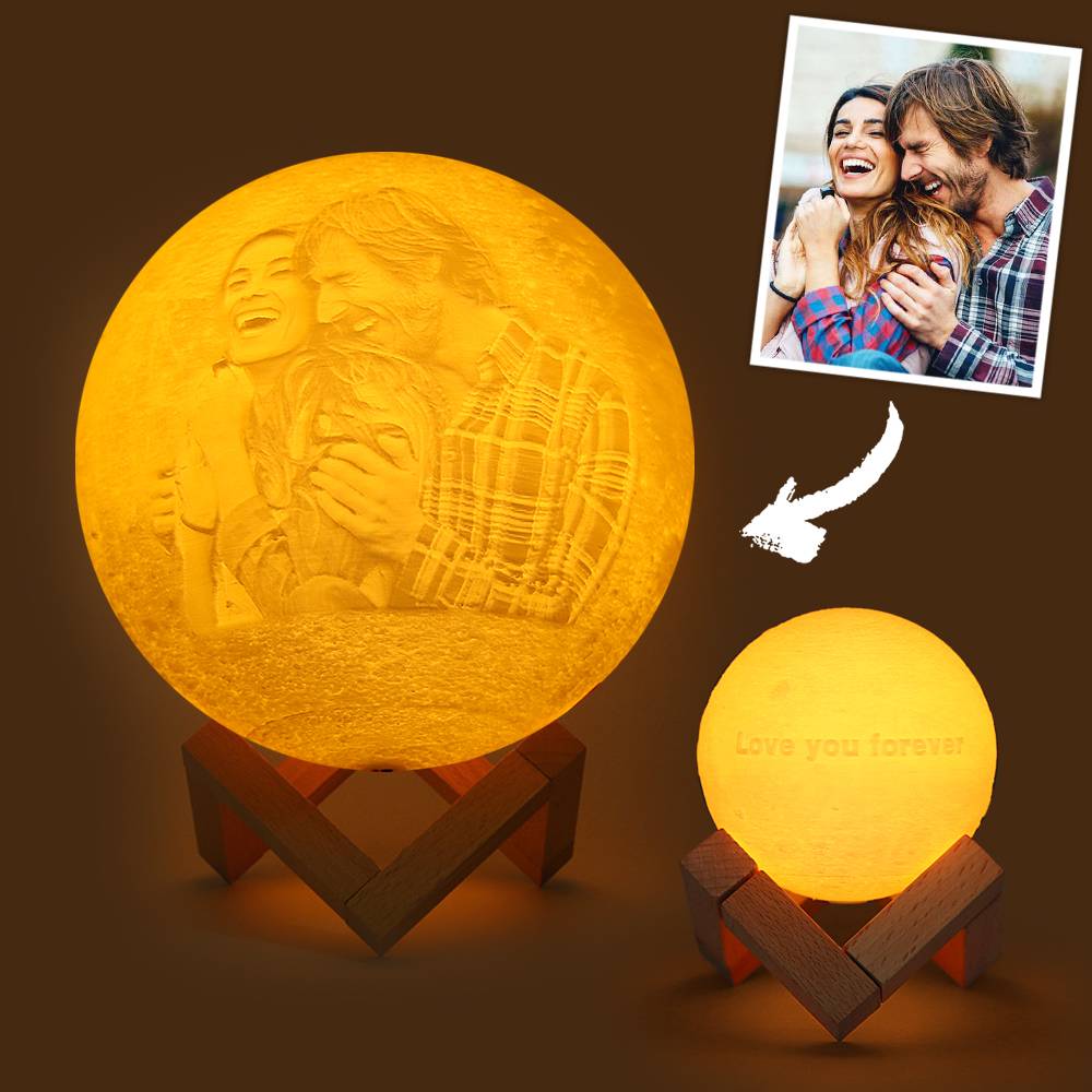 Custom Photo Text Moon Night Light
