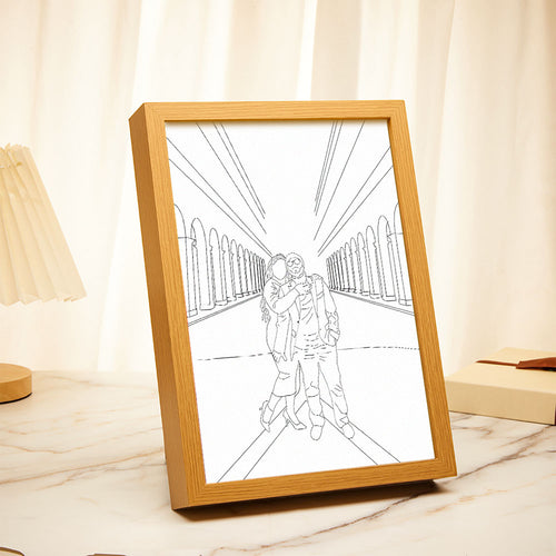 Custom Line Art Photo Lamp