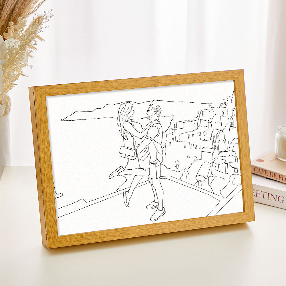 Custom Line Art Photo Lamp