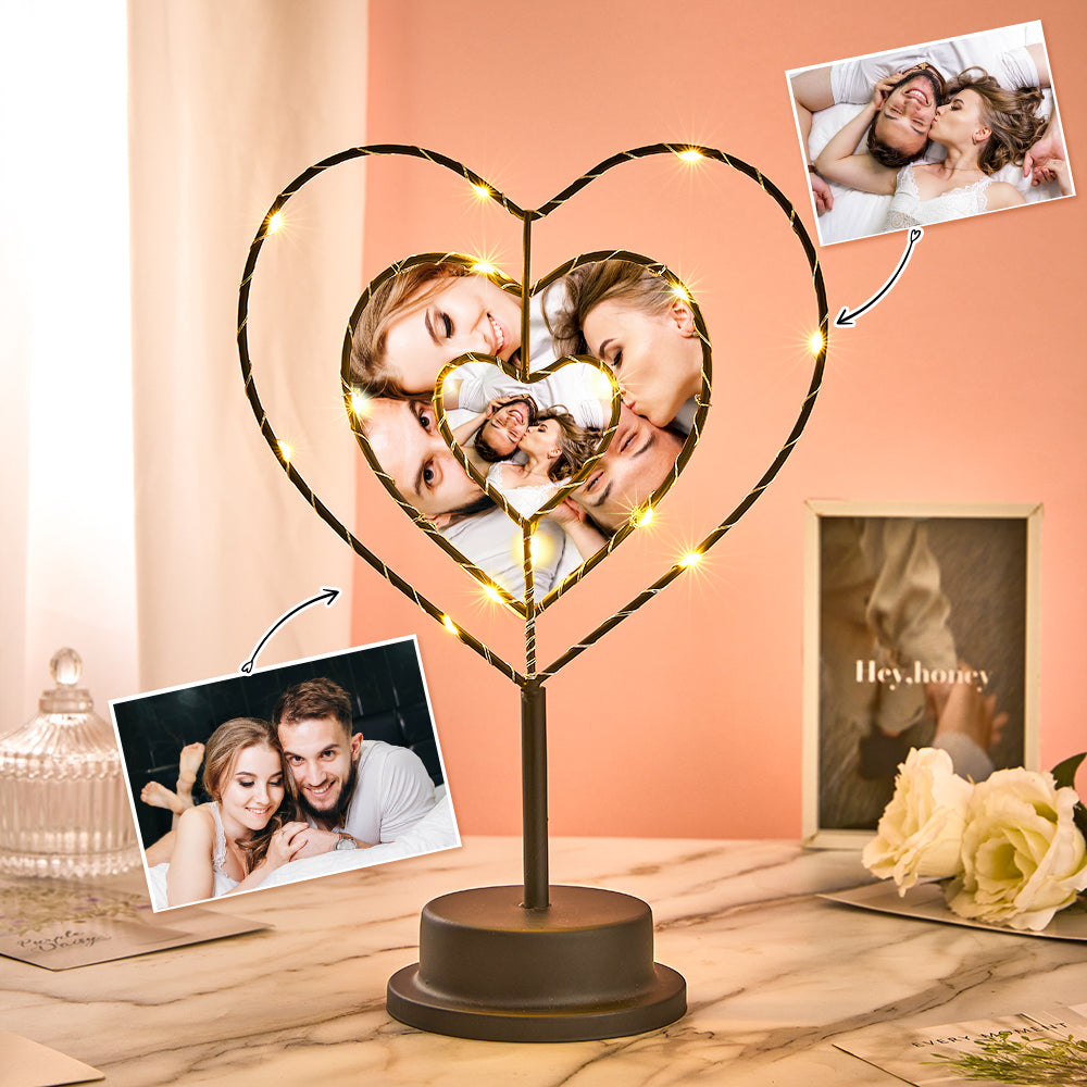 Custom Heart Photo Night Light