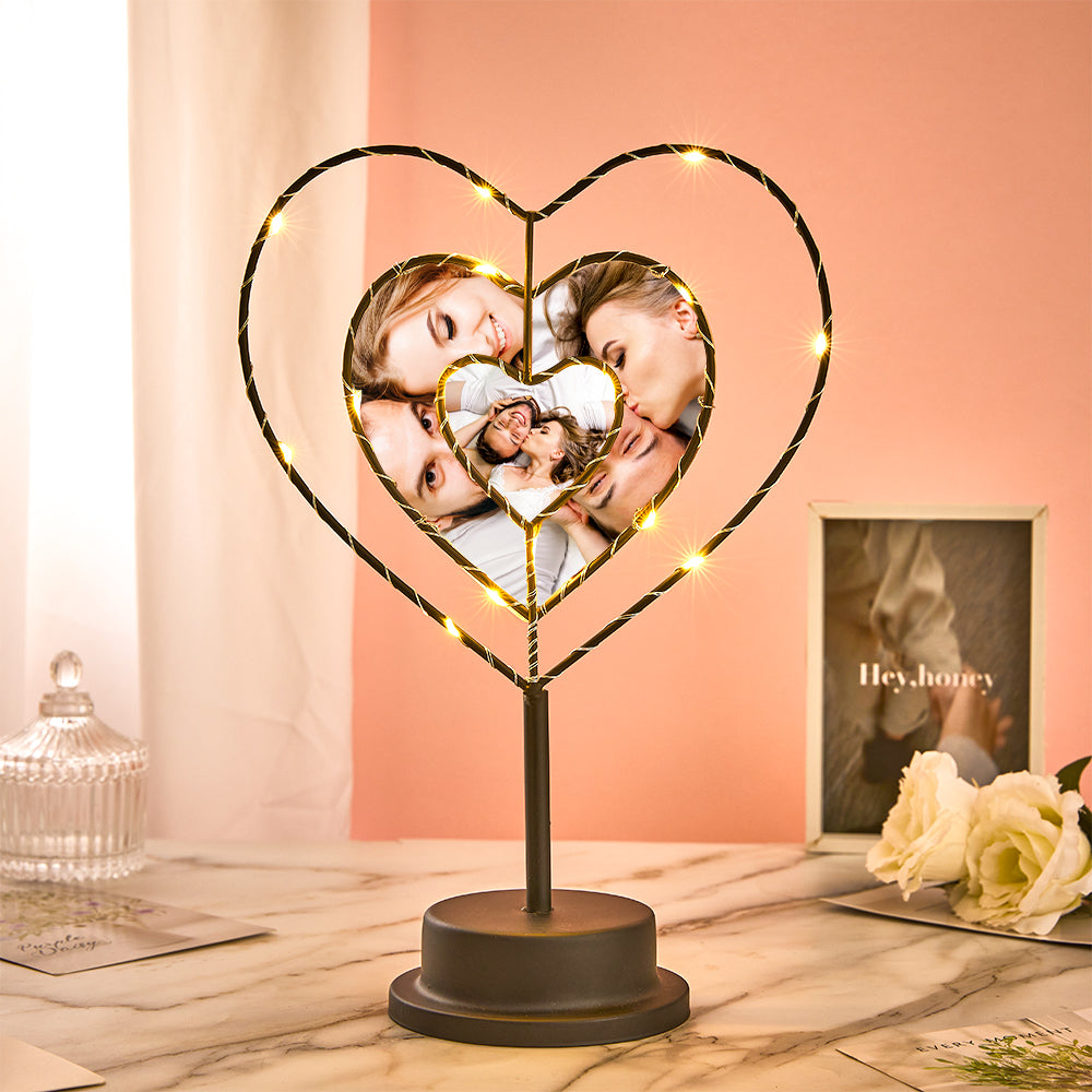 Custom Heart Photo Night Light