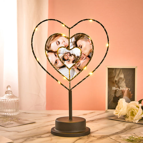Custom Heart Photo Night Light