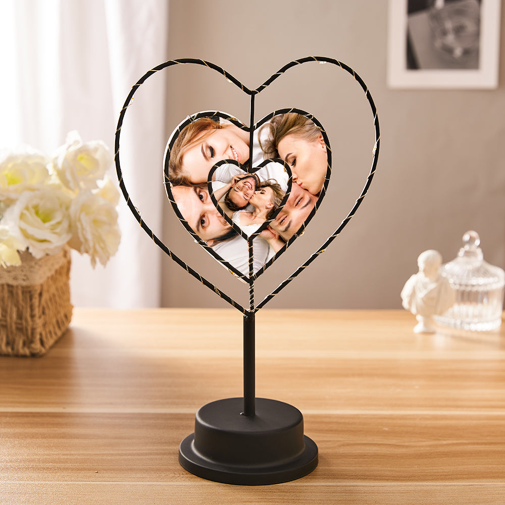 Custom Heart Photo Night Light