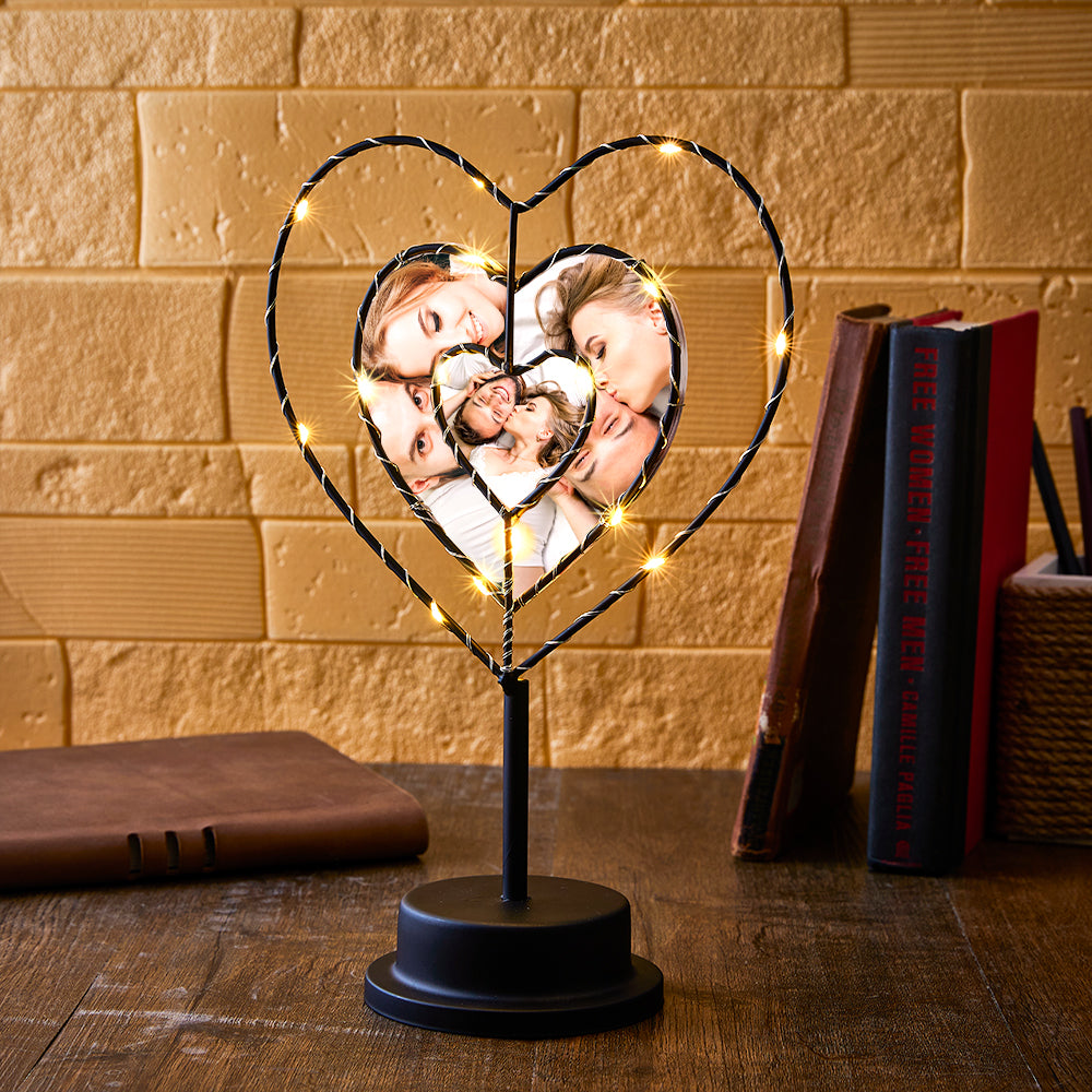 Custom Heart Photo Night Light