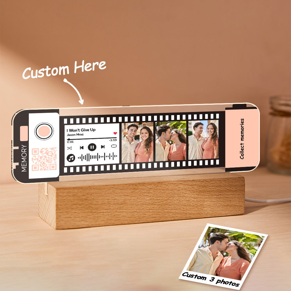 Custom Filmstrip Music Night Light