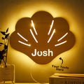 Shell Name Wooden Wall Night Light