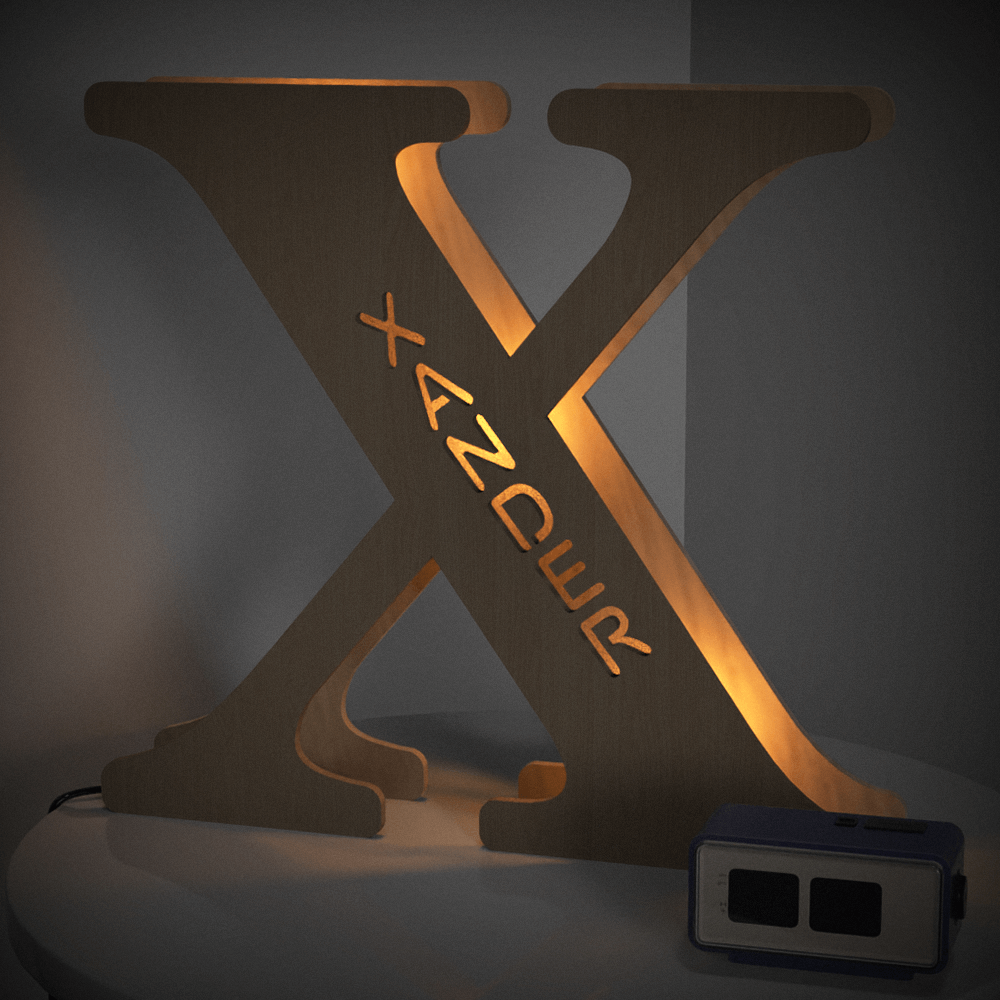 Personalized Wooden Letter Night Light