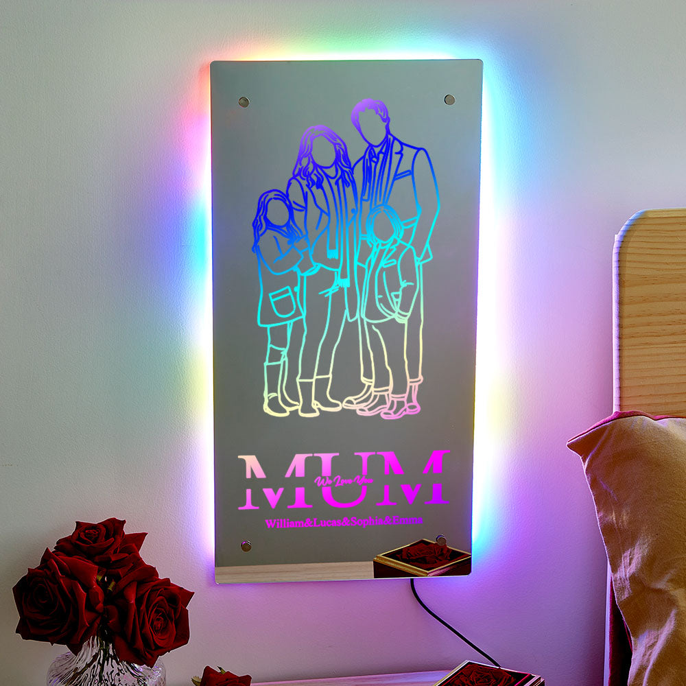 Silhouette Photo Mirror Light