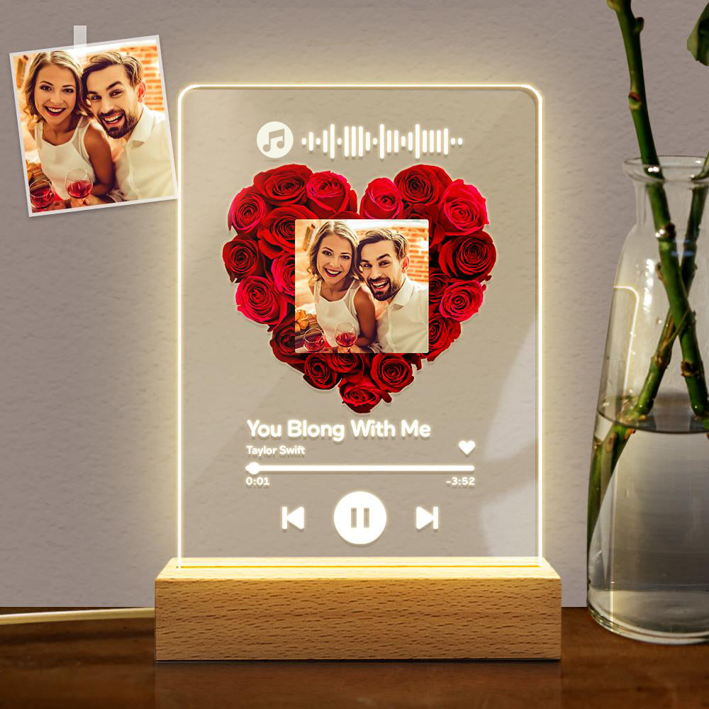 Custom Rose Plaque Night Light